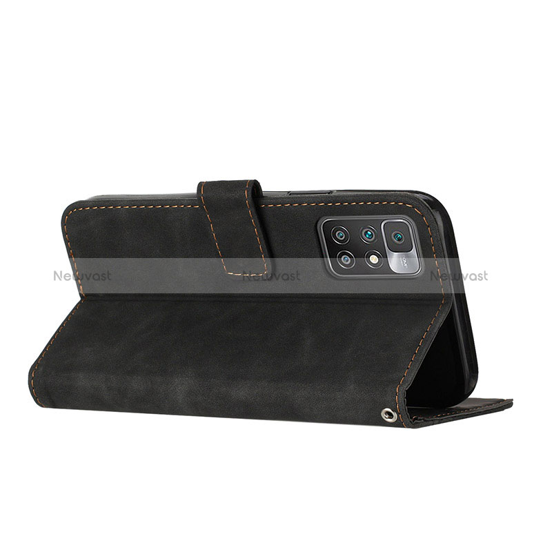 Leather Case Stands Flip Cover Holder H04X for Xiaomi Redmi 10 (2022)