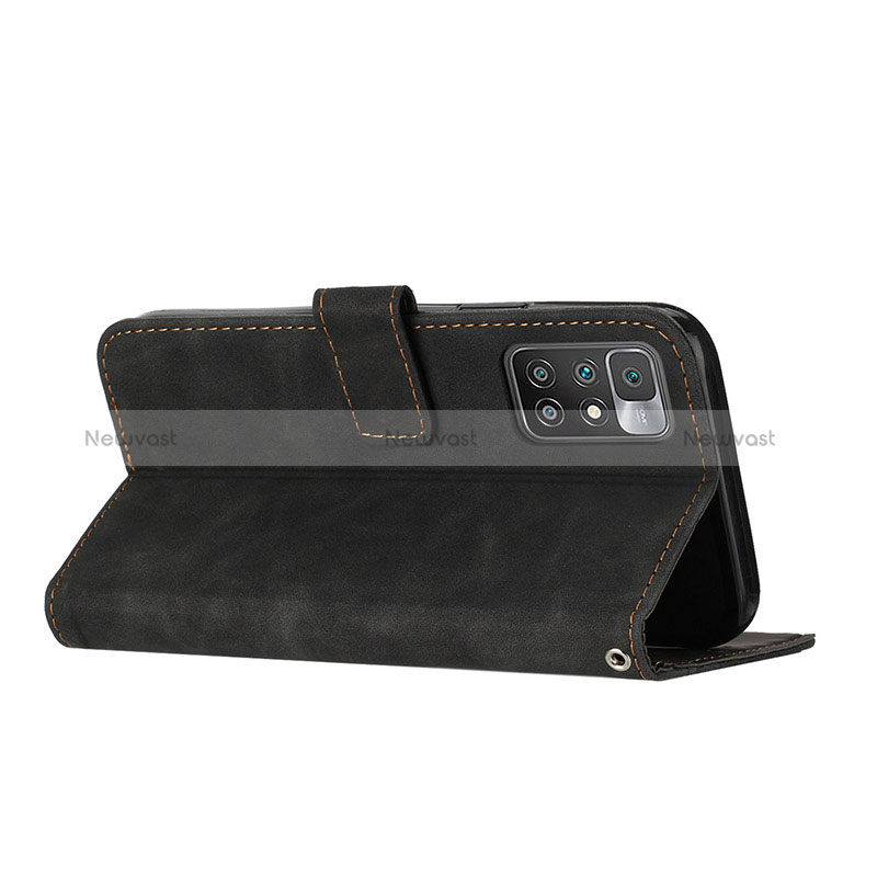 Leather Case Stands Flip Cover Holder H04X for Xiaomi Redmi 10 4G