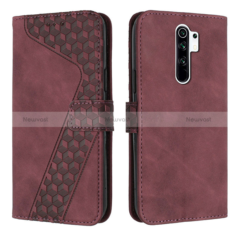 Leather Case Stands Flip Cover Holder H04X for Xiaomi Redmi 9 Prime India