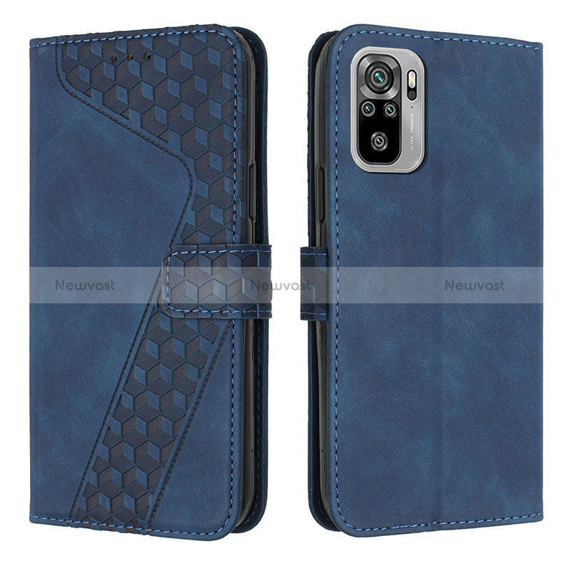 Leather Case Stands Flip Cover Holder H04X for Xiaomi Redmi Note 10 4G