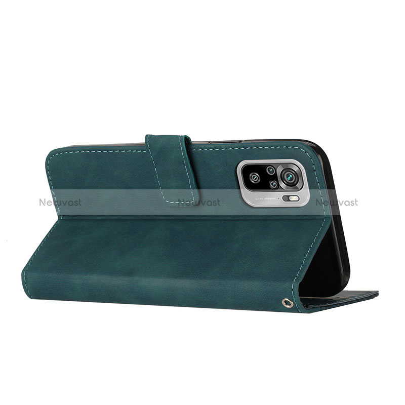 Leather Case Stands Flip Cover Holder H04X for Xiaomi Redmi Note 10 4G