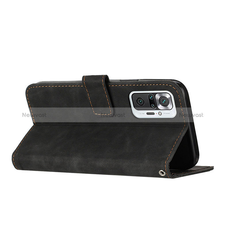 Leather Case Stands Flip Cover Holder H04X for Xiaomi Redmi Note 10 Pro 4G