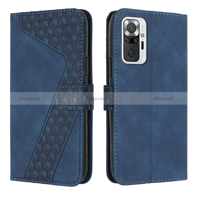 Leather Case Stands Flip Cover Holder H04X for Xiaomi Redmi Note 10 Pro 4G Green