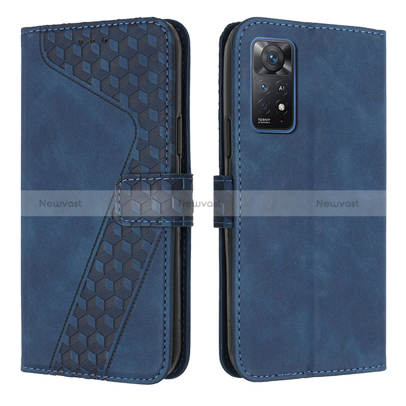 Leather Case Stands Flip Cover Holder H04X for Xiaomi Redmi Note 11 Pro 5G