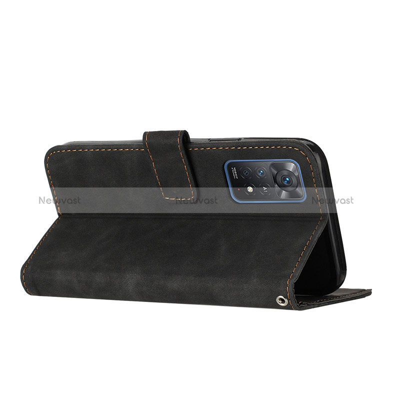 Leather Case Stands Flip Cover Holder H04X for Xiaomi Redmi Note 11 Pro 5G