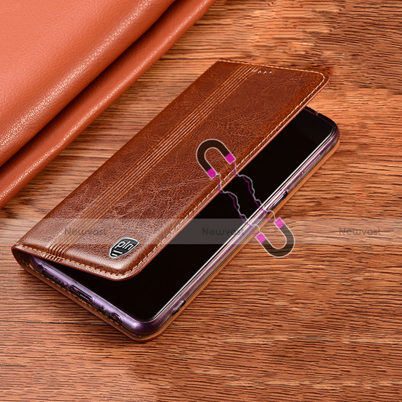 Leather Case Stands Flip Cover Holder H05P for Motorola Moto G42