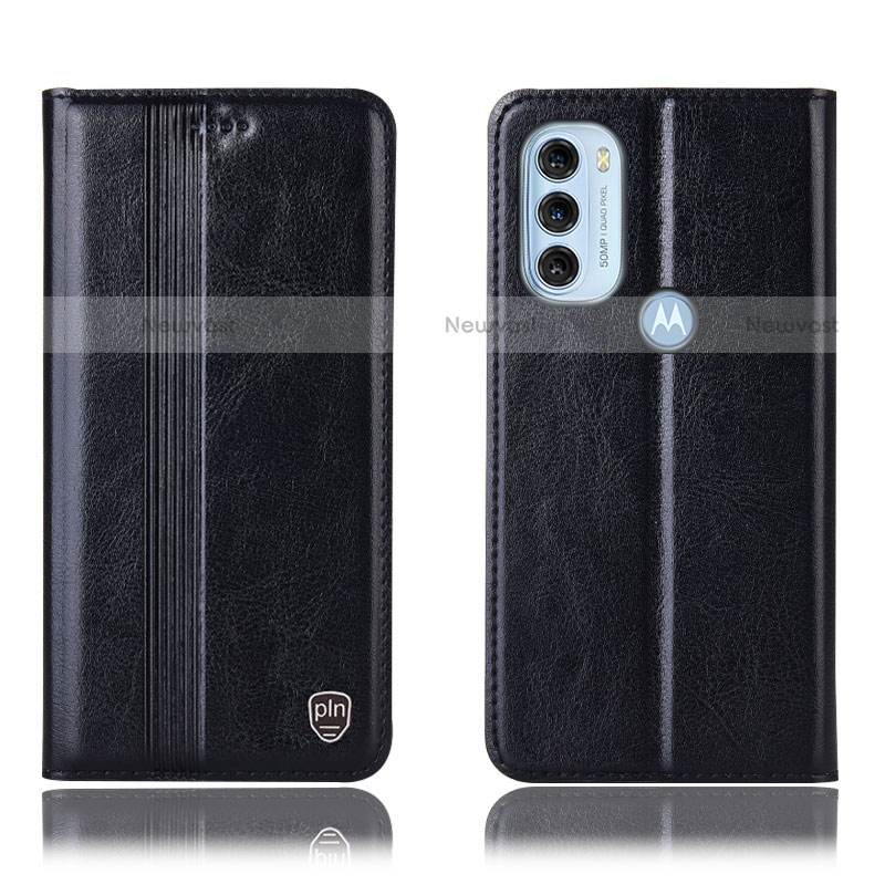 Leather Case Stands Flip Cover Holder H05P for Motorola Moto G71 5G