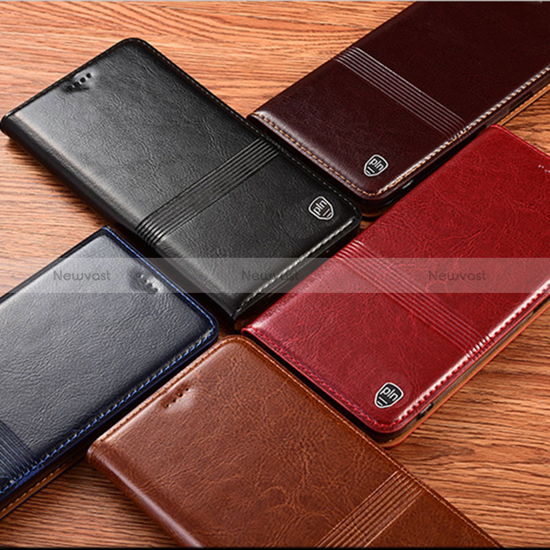 Leather Case Stands Flip Cover Holder H05P for Motorola Moto G73 5G