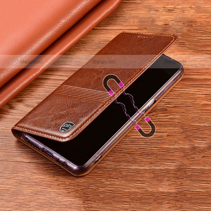 Leather Case Stands Flip Cover Holder H05P for OnePlus Nord N200 5G