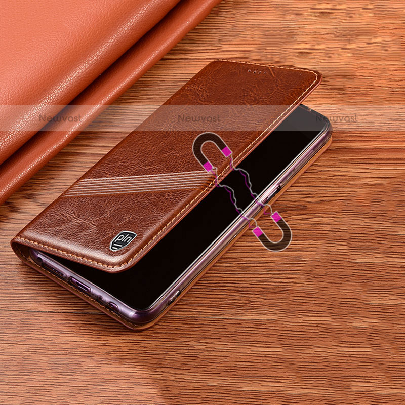 Leather Case Stands Flip Cover Holder H05P for OnePlus Nord N300 5G