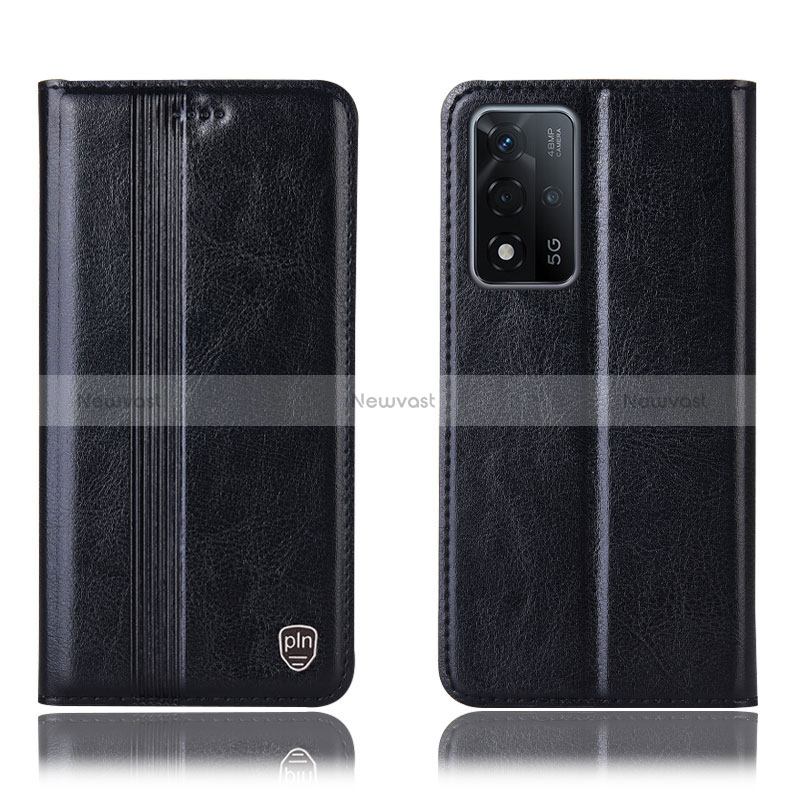 Leather Case Stands Flip Cover Holder H05P for Oppo A93s 5G