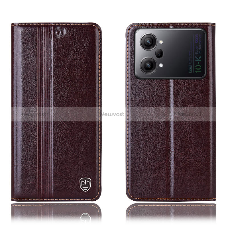 Leather Case Stands Flip Cover Holder H05P for Oppo K10 Pro 5G