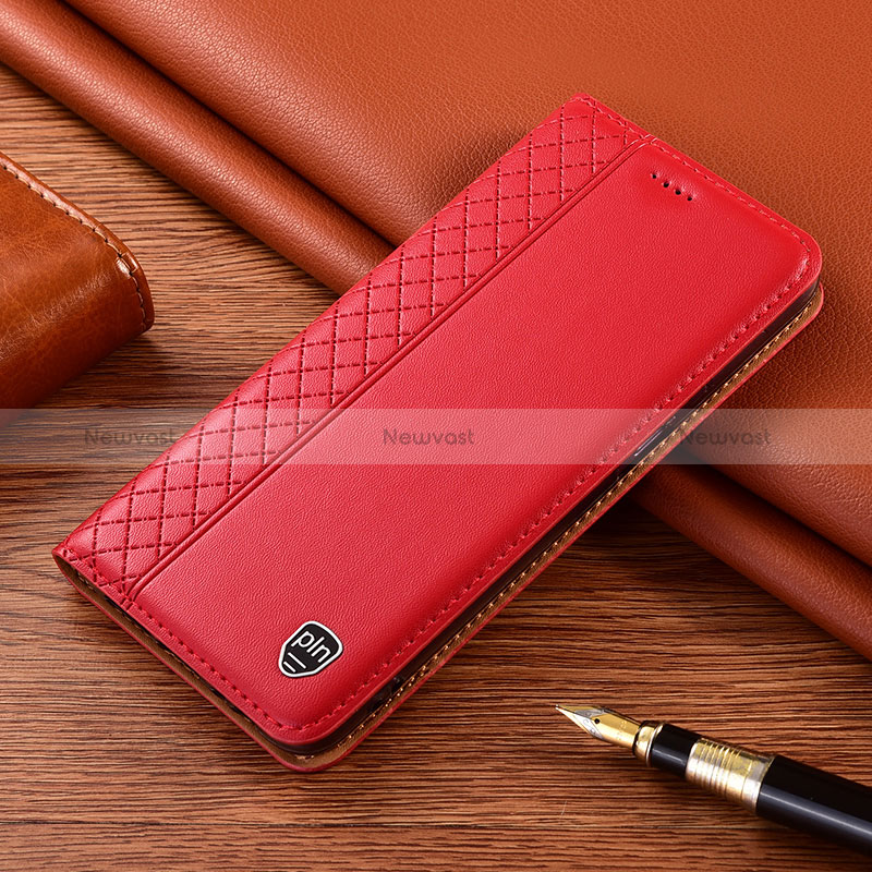 Leather Case Stands Flip Cover Holder H05P for Samsung Galaxy S24 5G