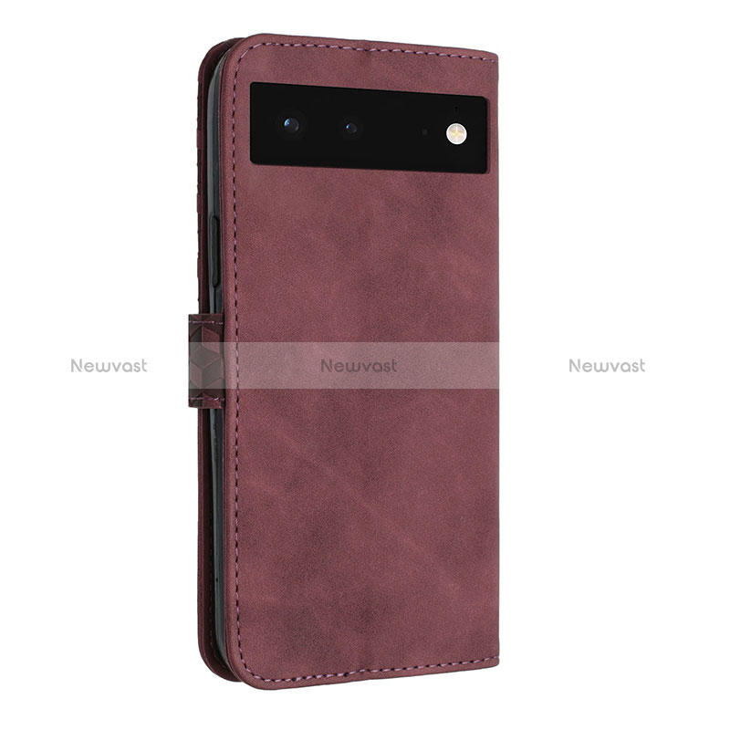 Leather Case Stands Flip Cover Holder H05X for Google Pixel 6 5G