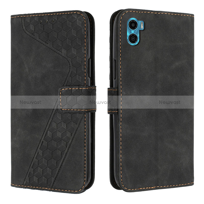 Leather Case Stands Flip Cover Holder H05X for Motorola Moto E22S