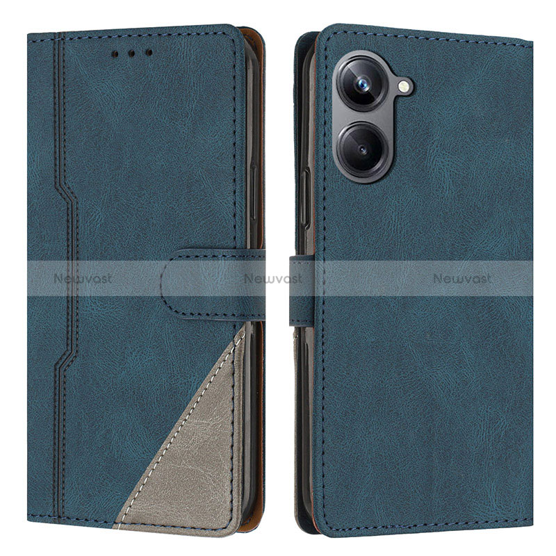 Leather Case Stands Flip Cover Holder H05X for Realme 10 Pro 5G