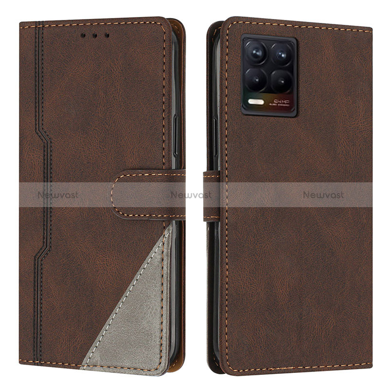 Leather Case Stands Flip Cover Holder H05X for Realme 8 4G