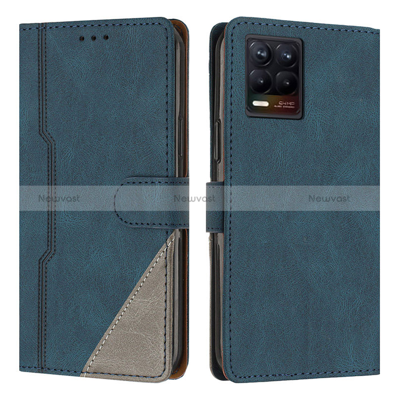 Leather Case Stands Flip Cover Holder H05X for Realme 8 Pro