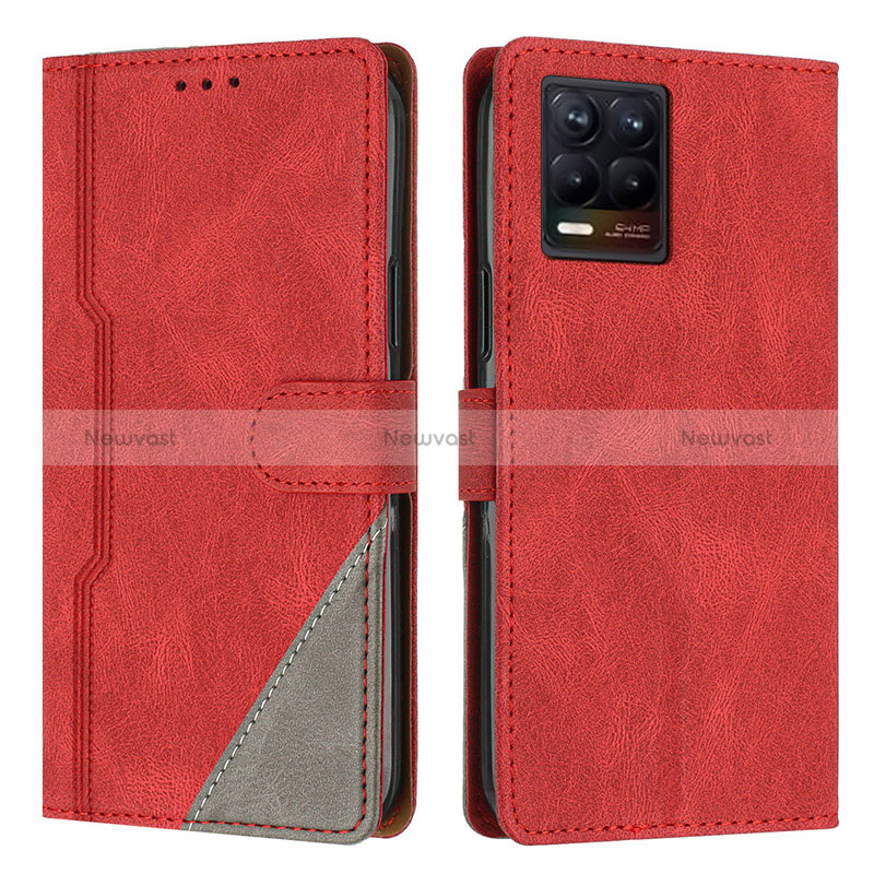 Leather Case Stands Flip Cover Holder H05X for Realme 8 Pro