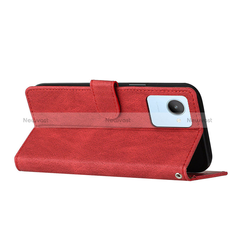 Leather Case Stands Flip Cover Holder H05X for Realme C30