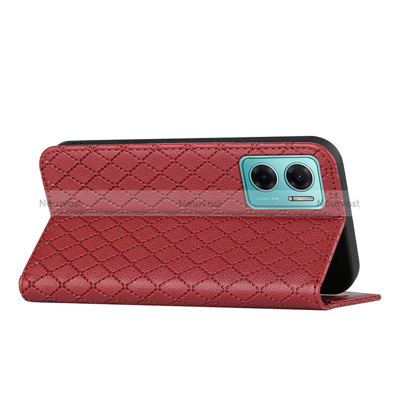 Leather Case Stands Flip Cover Holder H05X for Xiaomi Redmi 10 5G