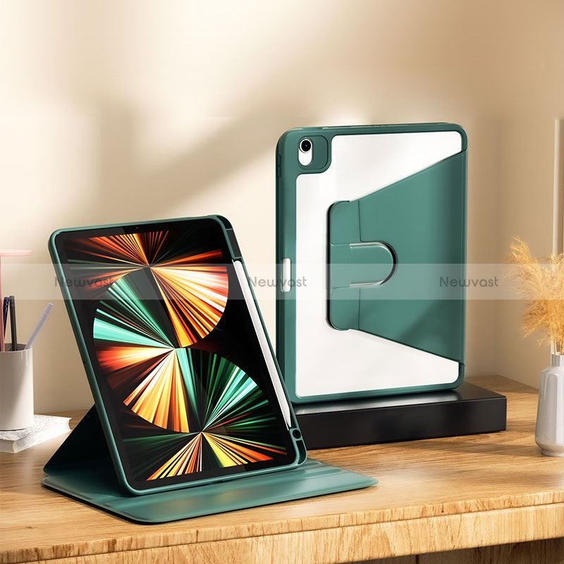 Leather Case Stands Flip Cover Holder H06 for Apple iPad Air 4 10.9 (2020) Green