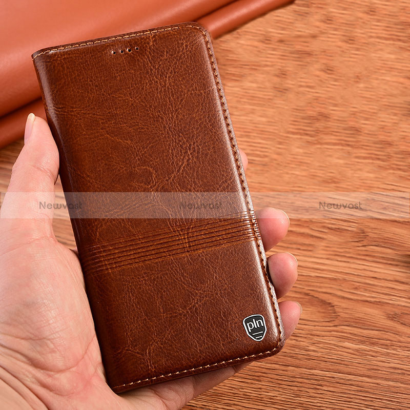 Leather Case Stands Flip Cover Holder H06P for Realme V23 5G
