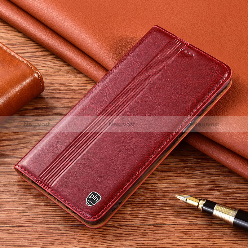 Leather Case Stands Flip Cover Holder H06P for Samsung Galaxy S24 Plus 5G