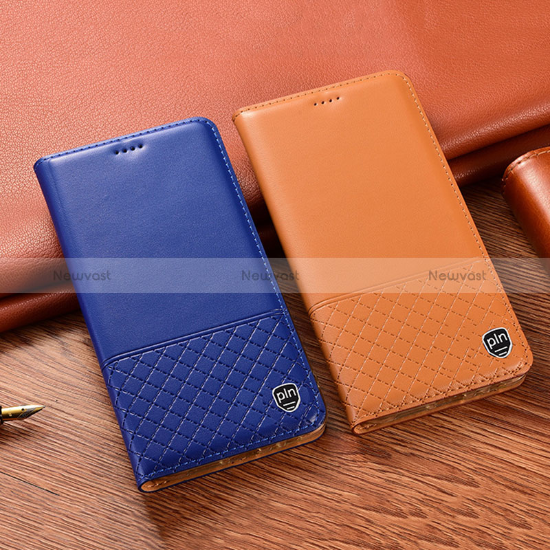 Leather Case Stands Flip Cover Holder H07P for Motorola Moto Edge 40 Neo 5G