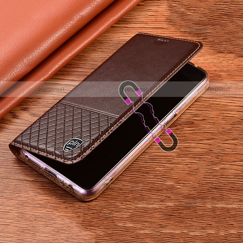 Leather Case Stands Flip Cover Holder H07P for Motorola Moto G Play Gen 2