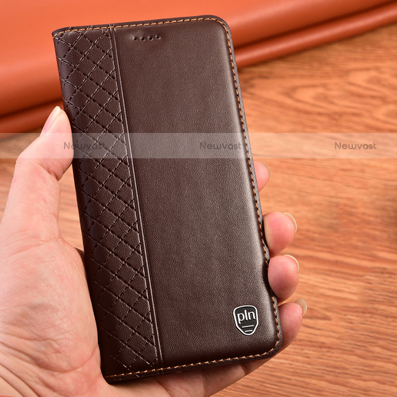 Leather Case Stands Flip Cover Holder H07P for Motorola Moto G100 5G