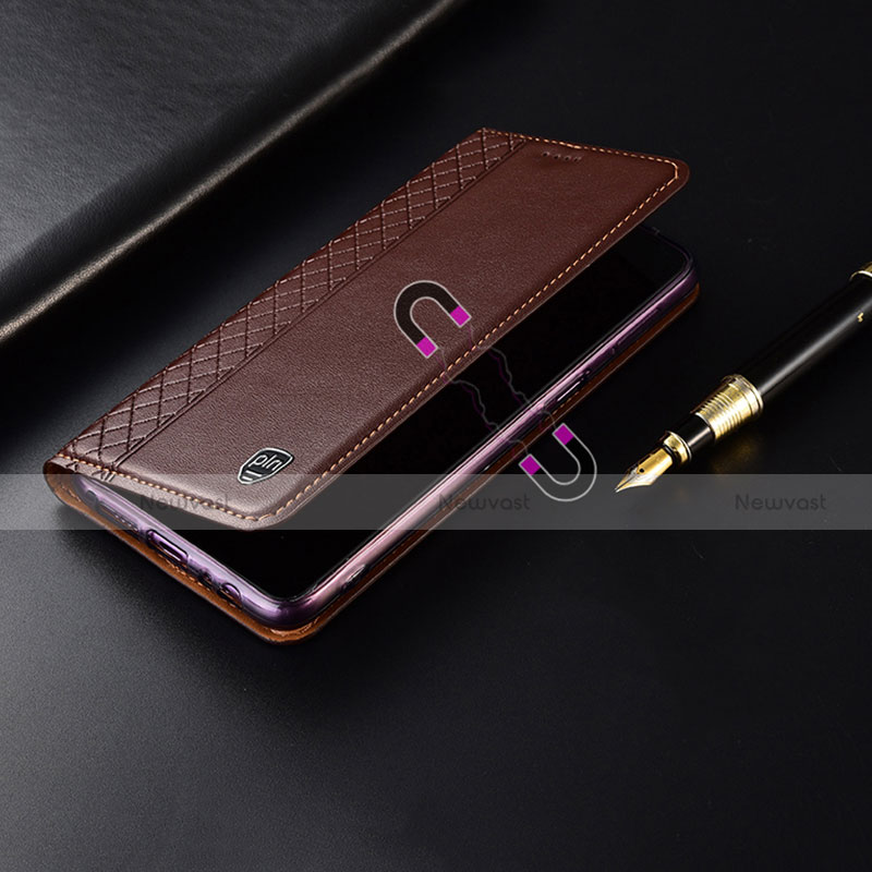 Leather Case Stands Flip Cover Holder H07P for Motorola Moto G20