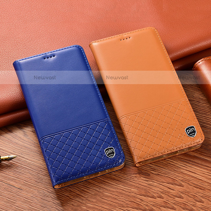 Leather Case Stands Flip Cover Holder H07P for Motorola Moto G51 5G