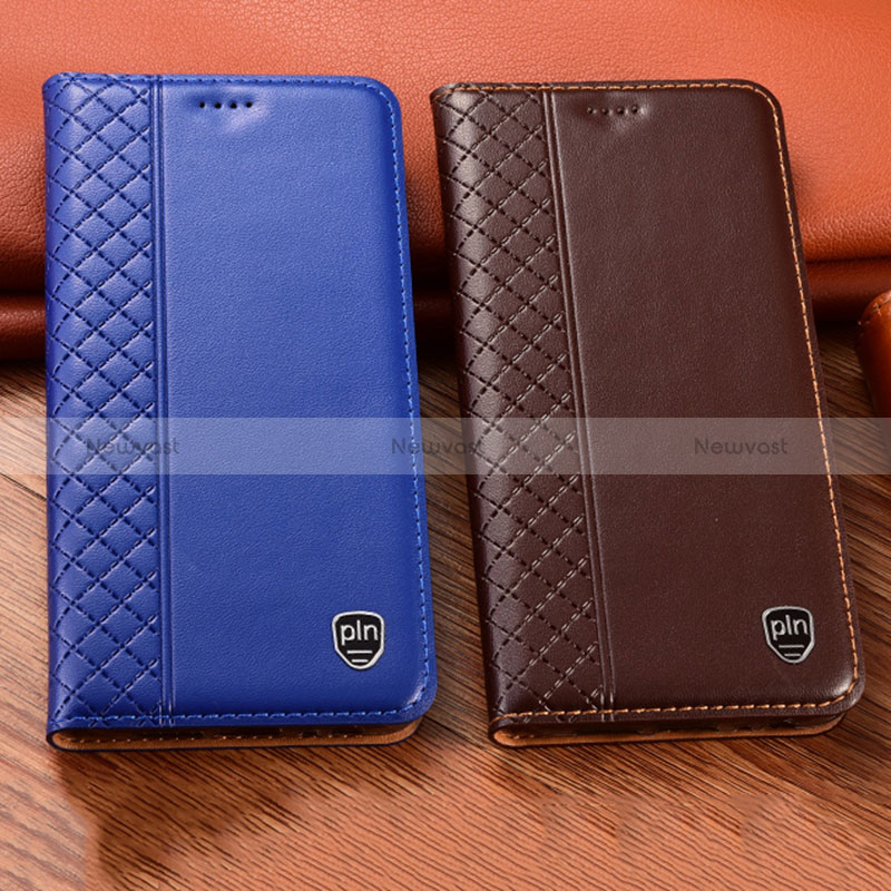 Leather Case Stands Flip Cover Holder H07P for Nokia C02