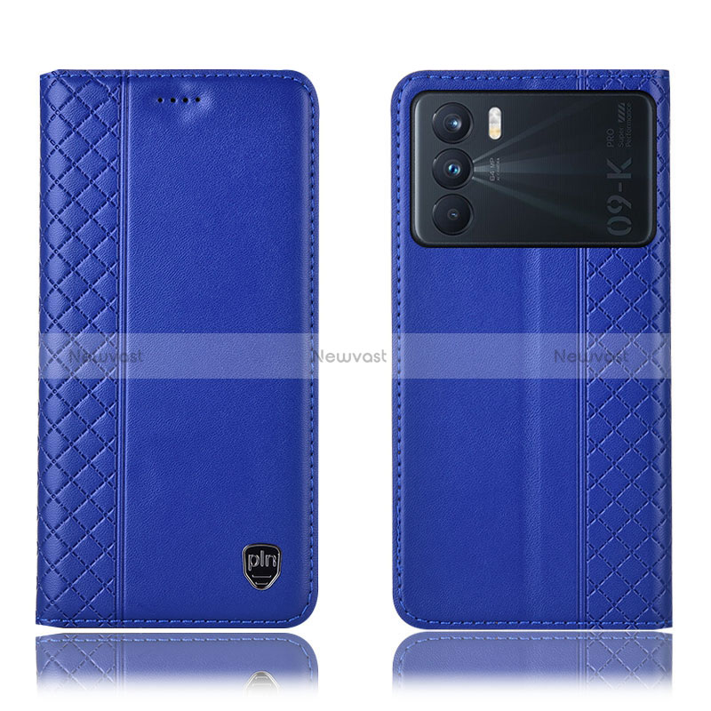 Leather Case Stands Flip Cover Holder H07P for Oppo K9 Pro 5G