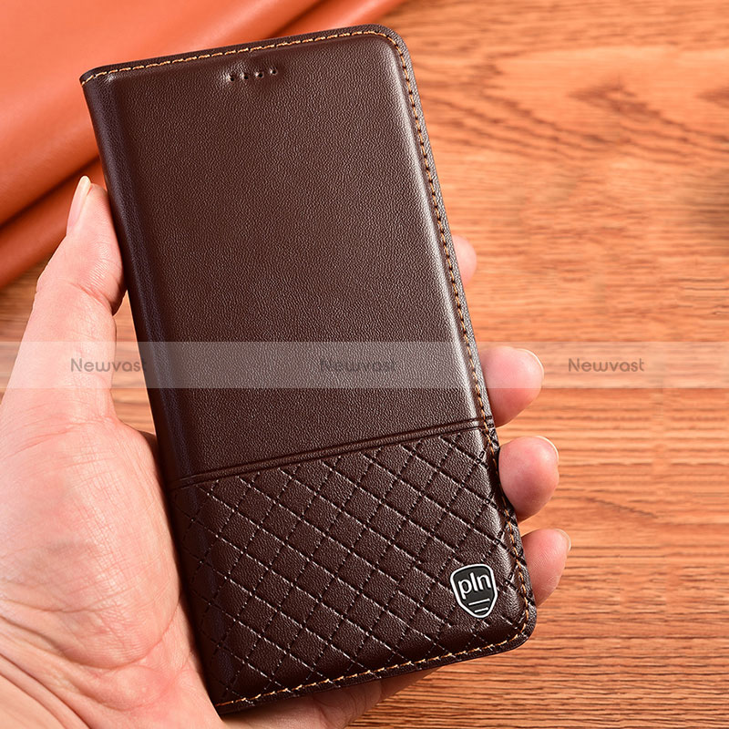 Leather Case Stands Flip Cover Holder H07P for Realme 9i 5G