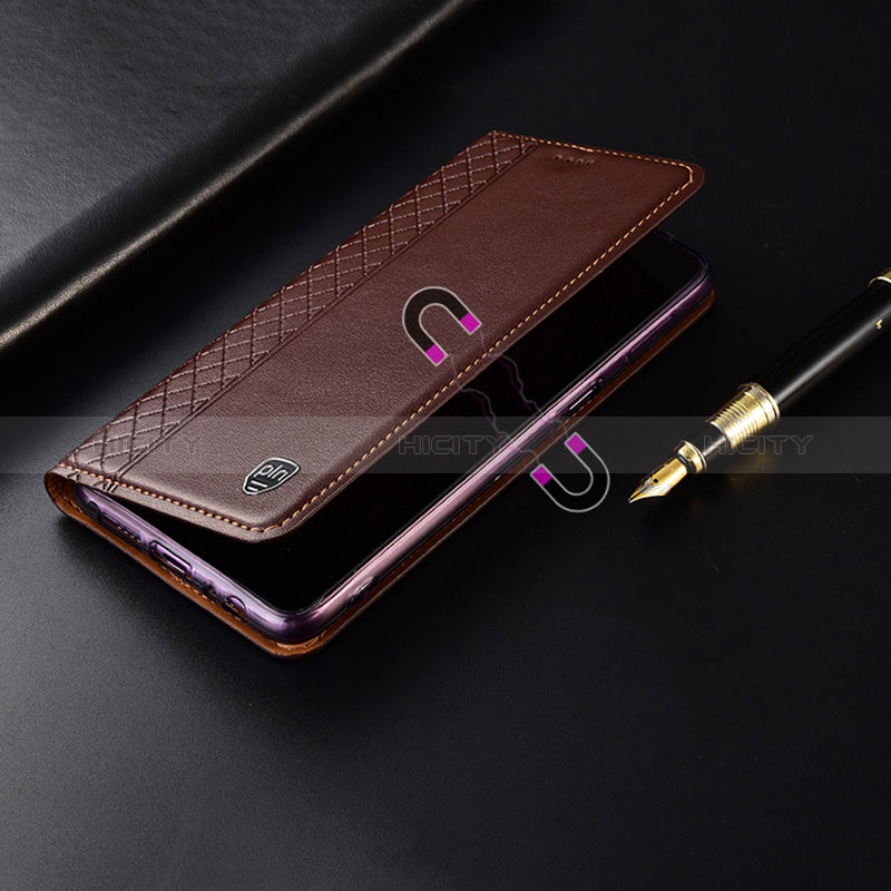 Leather Case Stands Flip Cover Holder H07P for Samsung Galaxy A03s