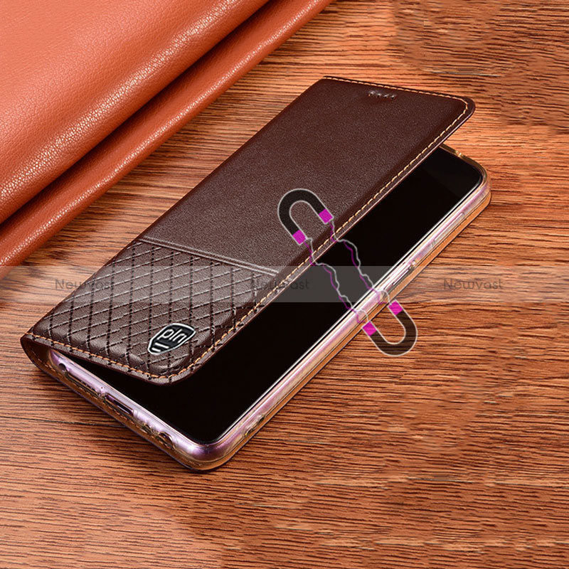 Leather Case Stands Flip Cover Holder H07P for Samsung Galaxy A22 5G