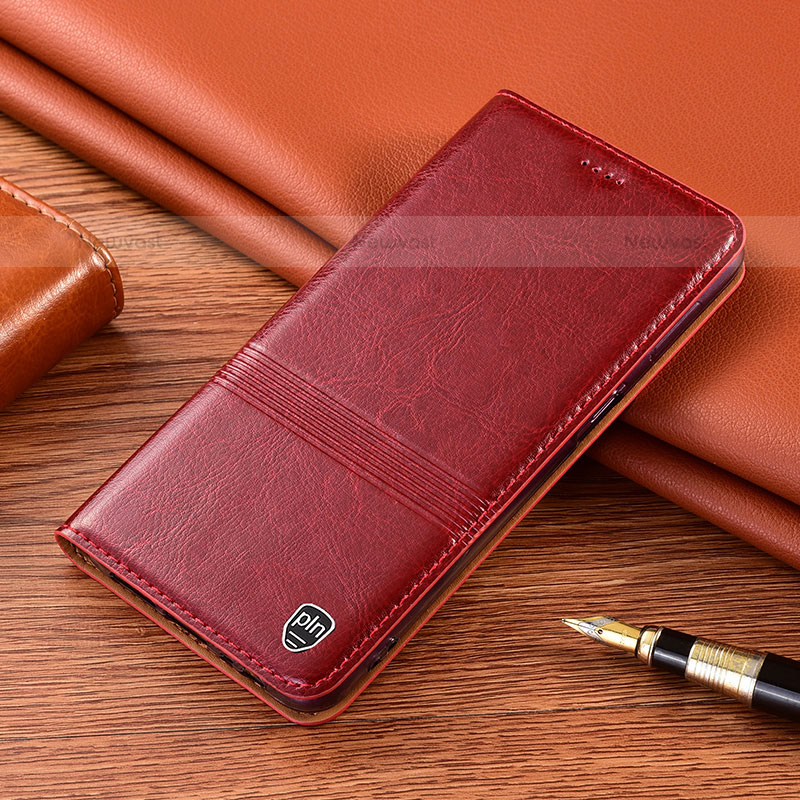 Leather Case Stands Flip Cover Holder H07P for Samsung Galaxy S21 Ultra 5G