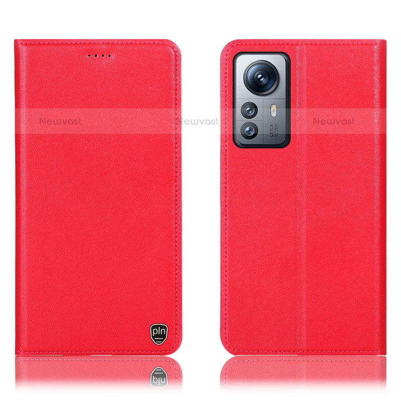 Leather Case Stands Flip Cover Holder H07P for Xiaomi Mi 12 Lite 5G Red