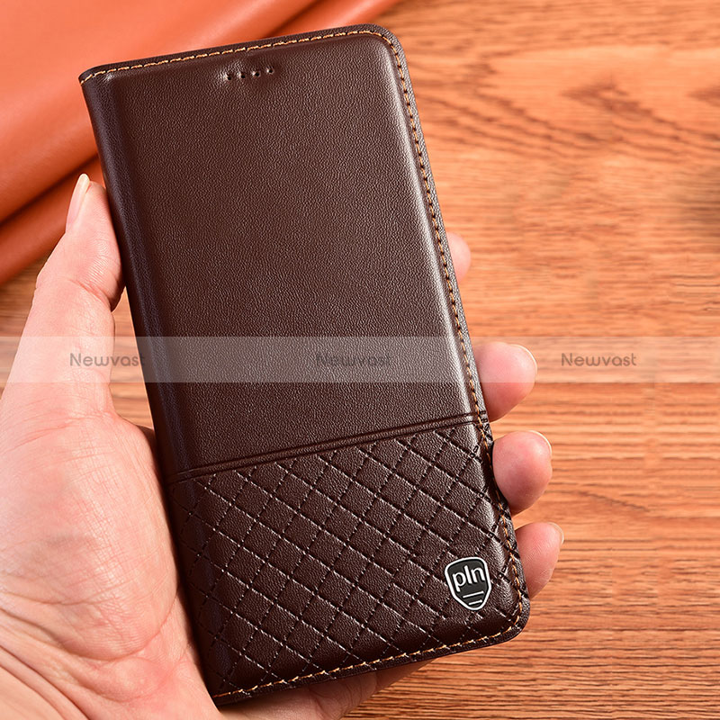 Leather Case Stands Flip Cover Holder H07P for Xiaomi Poco M4 5G