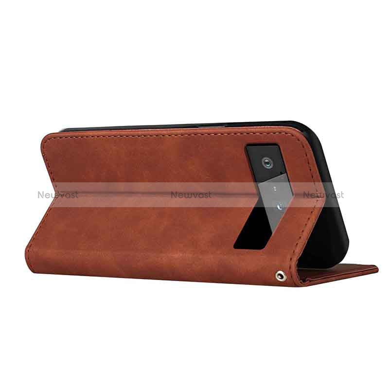 Leather Case Stands Flip Cover Holder H07X for Google Pixel 6 5G