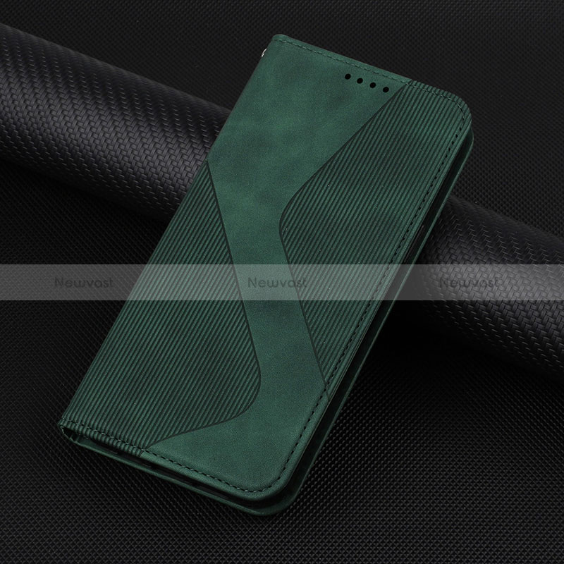 Leather Case Stands Flip Cover Holder H07X for Google Pixel 6 Pro 5G Green