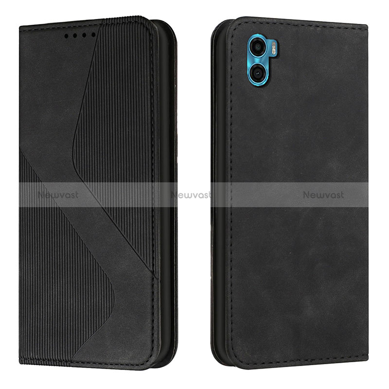 Leather Case Stands Flip Cover Holder H07X for Motorola Moto E22S