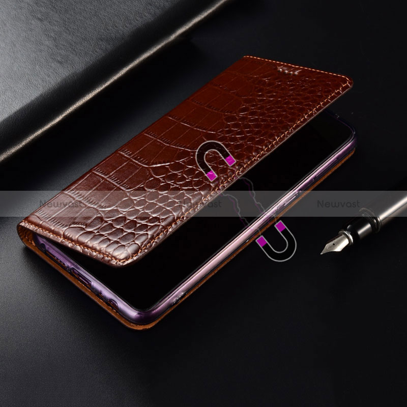 Leather Case Stands Flip Cover Holder H08P for Huawei Honor X8b