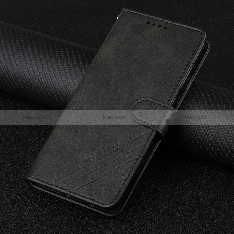 Leather Case Stands Flip Cover Holder H08X for Google Pixel 6 5G Black