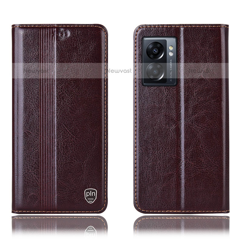 Leather Case Stands Flip Cover Holder H09P for OnePlus Nord N300 5G