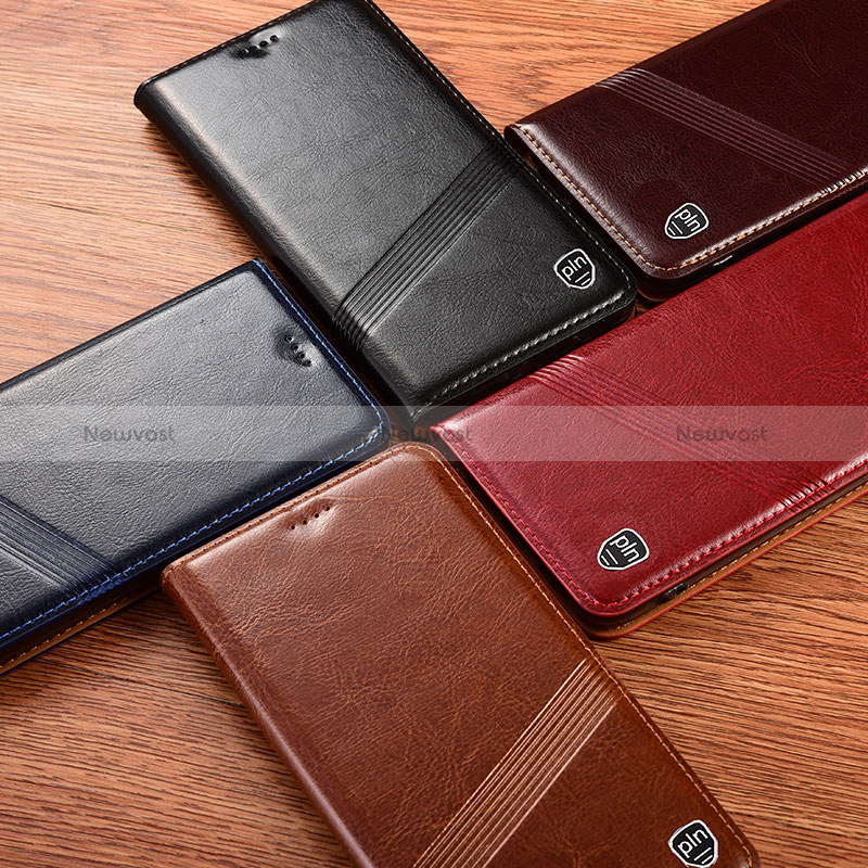Leather Case Stands Flip Cover Holder H09P for Xiaomi Redmi 10 4G