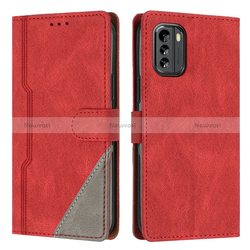 Leather Case Stands Flip Cover Holder H09X for Nokia G60 5G