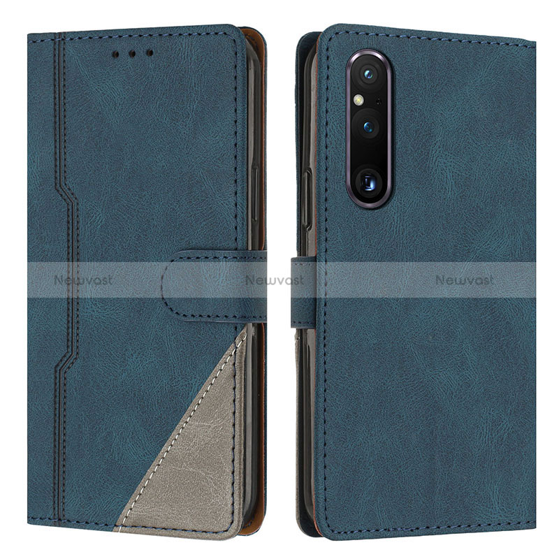 Leather Case Stands Flip Cover Holder H09X for Sony Xperia 1 V